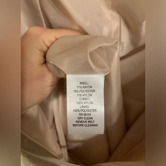 London Times‎ Sleeveless Belted Peplum Dress Champagne Womens size 10 - Picture 10 of 13